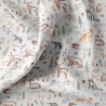 Printed Cotton OTTAWA2 White / Brown